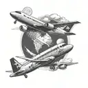 airplanes tattoo design idea