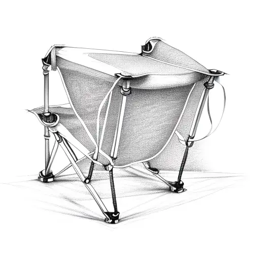 camping chair tattoo design idea