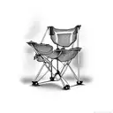 camping chair tattoo design idea