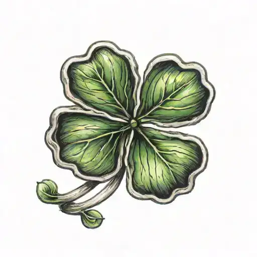 four-leaf clover with a message of resistance tattoo design idea