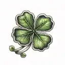 four-leaf clover with a message of resistance tattoo design idea