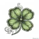 four-leaf clover with a message of resistance tattoo design idea