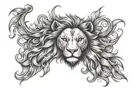 lion eyes with faith over fear above it  tattoo design idea