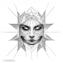 crying sun tattoo design idea