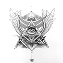 illuminati sleeve  tattoo design idea