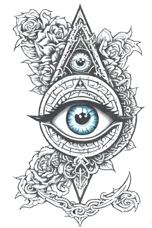 3rd eye tattoo design idea