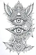 3rd eye tattoo design idea