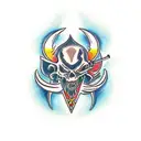 Design a traditional tattoo featuring the iconic demon slayer sword tattoo design idea