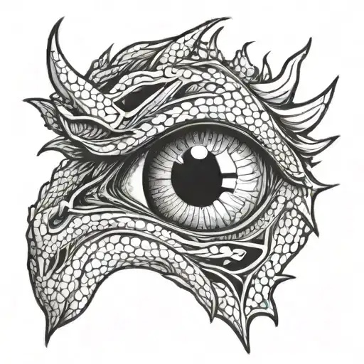 Dragon's eye tattoo design idea
