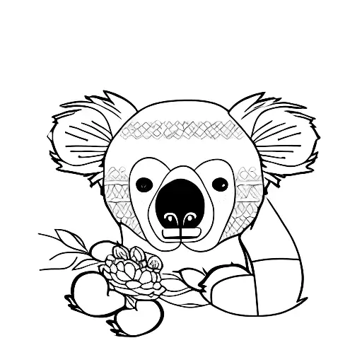 koala bear and teddy bear tattoo design idea
