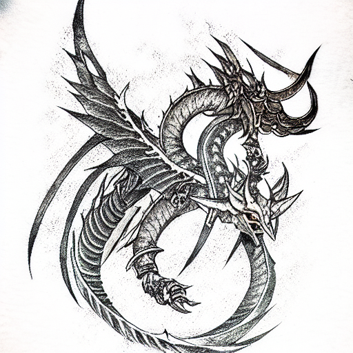 final fantasy 14 bahamut tattoo design idea