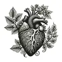 human heart with tree of life  tattoo design idea