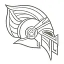 greek god ARES symbol with helmet and the word "ARES" spelled out below tattoo design idea
