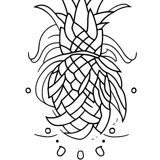 Pineapple tattoo design idea