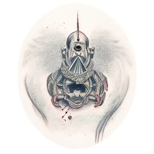 guillotine tattoo design idea