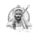 indian warrior tattoo design idea