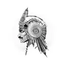 indian warrior tattoo design idea