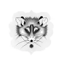 opossum tattoo design idea