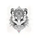 opossum tattoo design idea