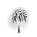 palm trees tattoo design idea