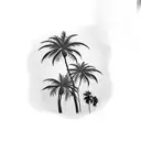 palm trees tattoo design idea