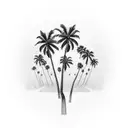 palm trees tattoo design idea