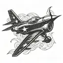 jet with Maverick and 12-1-22 tattoo design idea