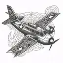 jet with Maverick and 12-1-22 tattoo design idea