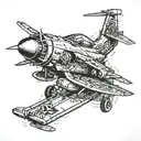 jet with Maverick and 12-1-22 tattoo design idea