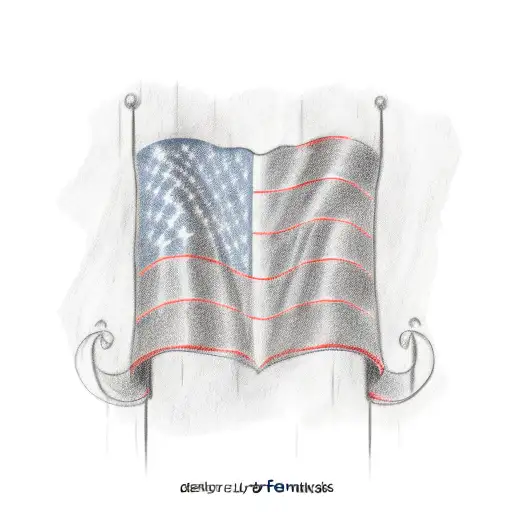 simple american flag. thin lined. fine line american flag. simple. "a military family is a family of patriots" tattoo design idea