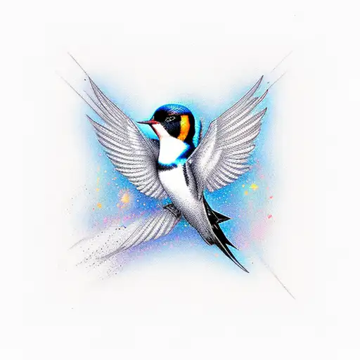Swallow Bird tattoo design idea
