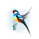 Swallow Bird tattoo design idea