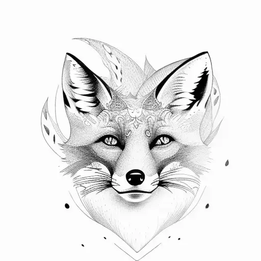 Fox tattoo design idea