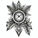 arrow and bow tattoo design idea