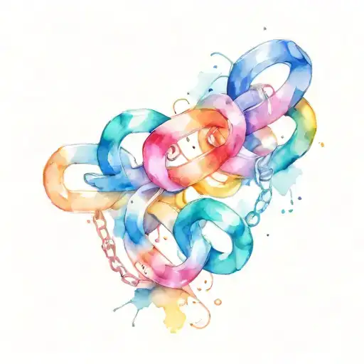 chain links tattoo design idea