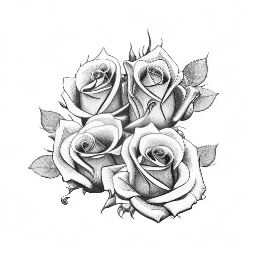 three clocks with roses sleeve tattoo design idea