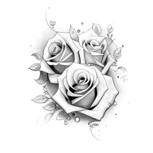clocks with roses sleeve tattoo design idea