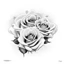 three clocks with roses sleeve tattoo design idea