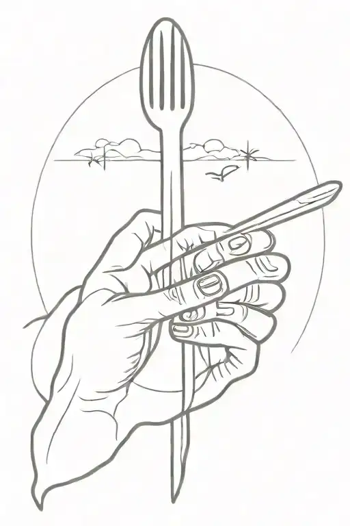 Minimalist "If You're Not Fed Love On A Silver..." Tattoo Idea