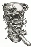 if you're not fed love on a silver spoon, you learn to lick it from a knife tattoo design idea