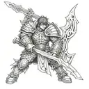 guts in berserker armor tattoo design idea