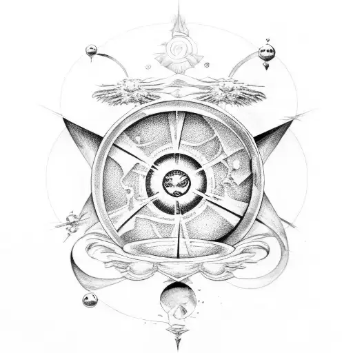 alchemical art tattoo design idea