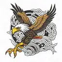 Eagle tattoo design idea