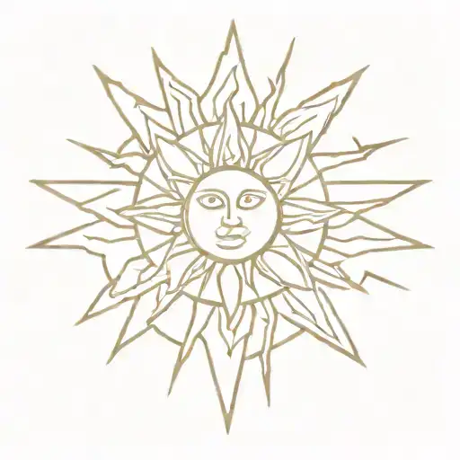 Philippine sun tattoo design idea