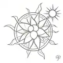 Philippine sun tattoo design idea
