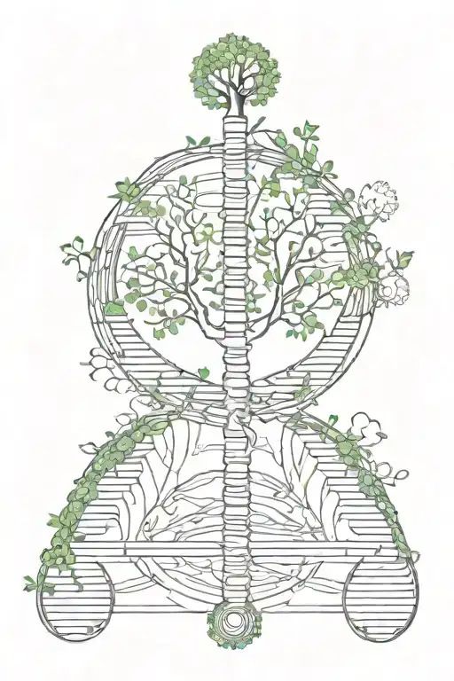 tree of life dna double helix tattoo design idea