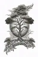 tree of life dna strand tattoo design idea