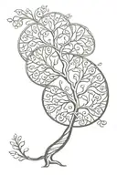 tree of life dna strand tattoo design idea
