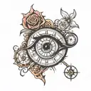 eye inside clock   tattoo design idea