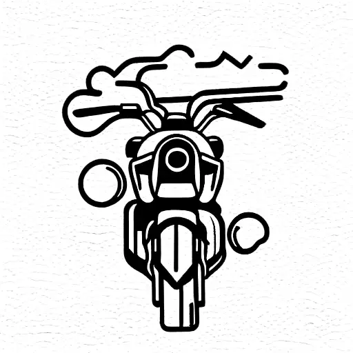 motorcycles and adventure tattoo design idea